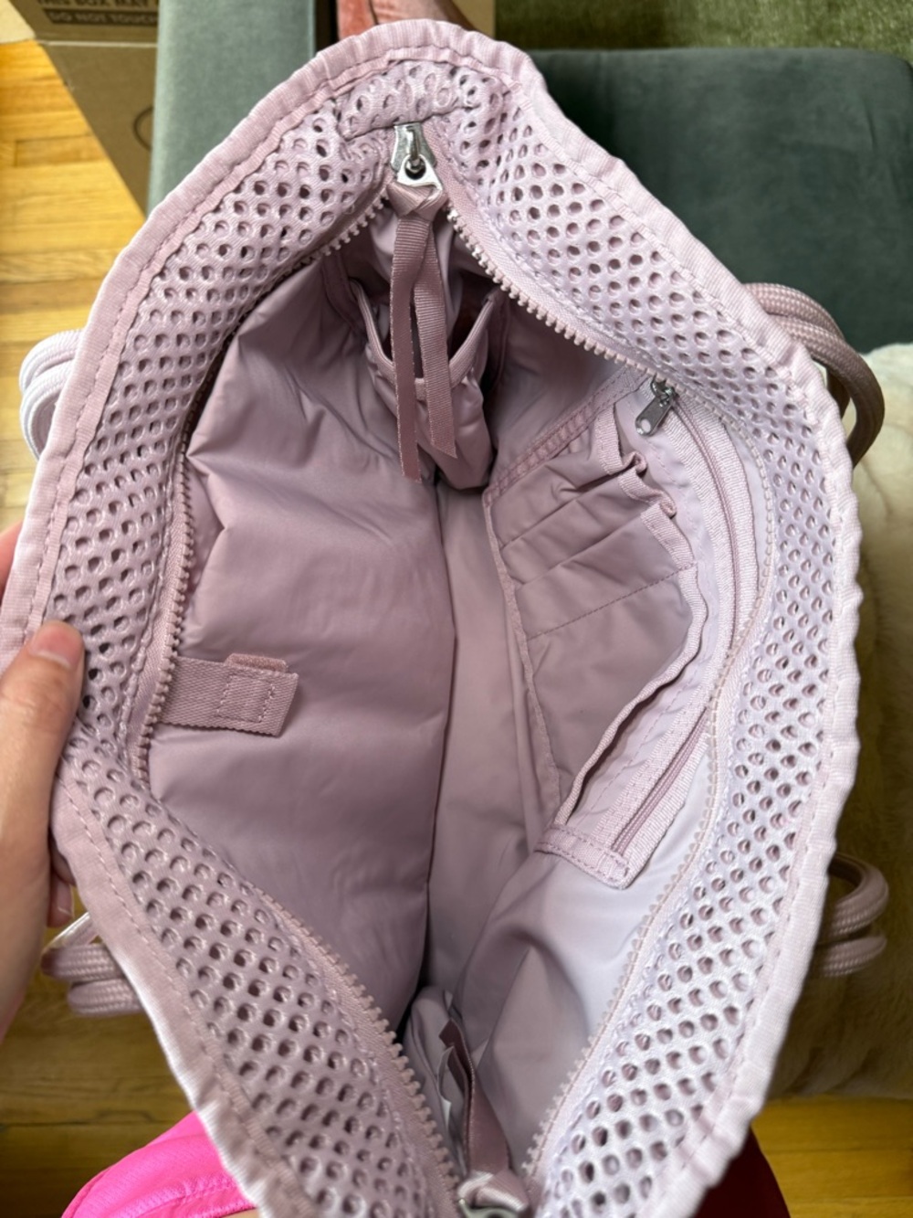 Lavender Baby Pink Nike Mesh Tote Bag - Picture 3 of 3